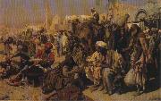 Market Place Outside the Gates of Cairo. Leopold Carl Muller